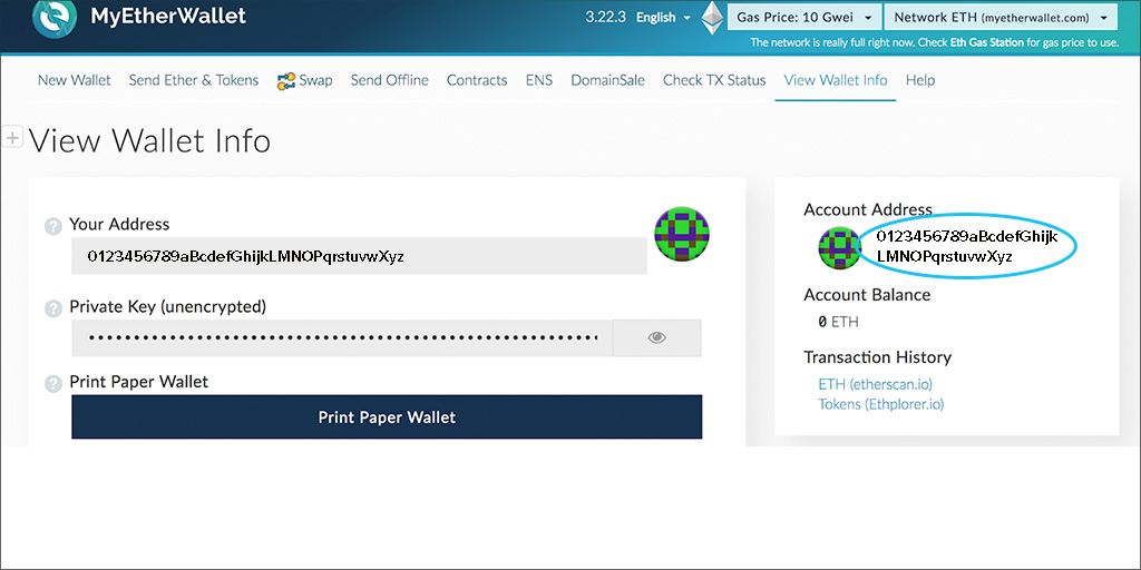 MyEtherWallet Screen 03